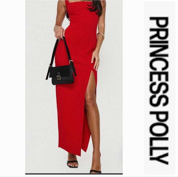Princess Polly Bombshell Red Maxi Dress - Picture 1 of 7